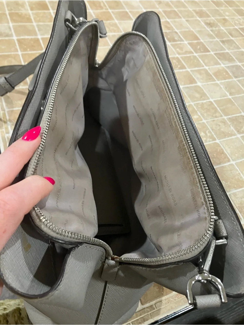 Michael Kors Gray Selma Bag